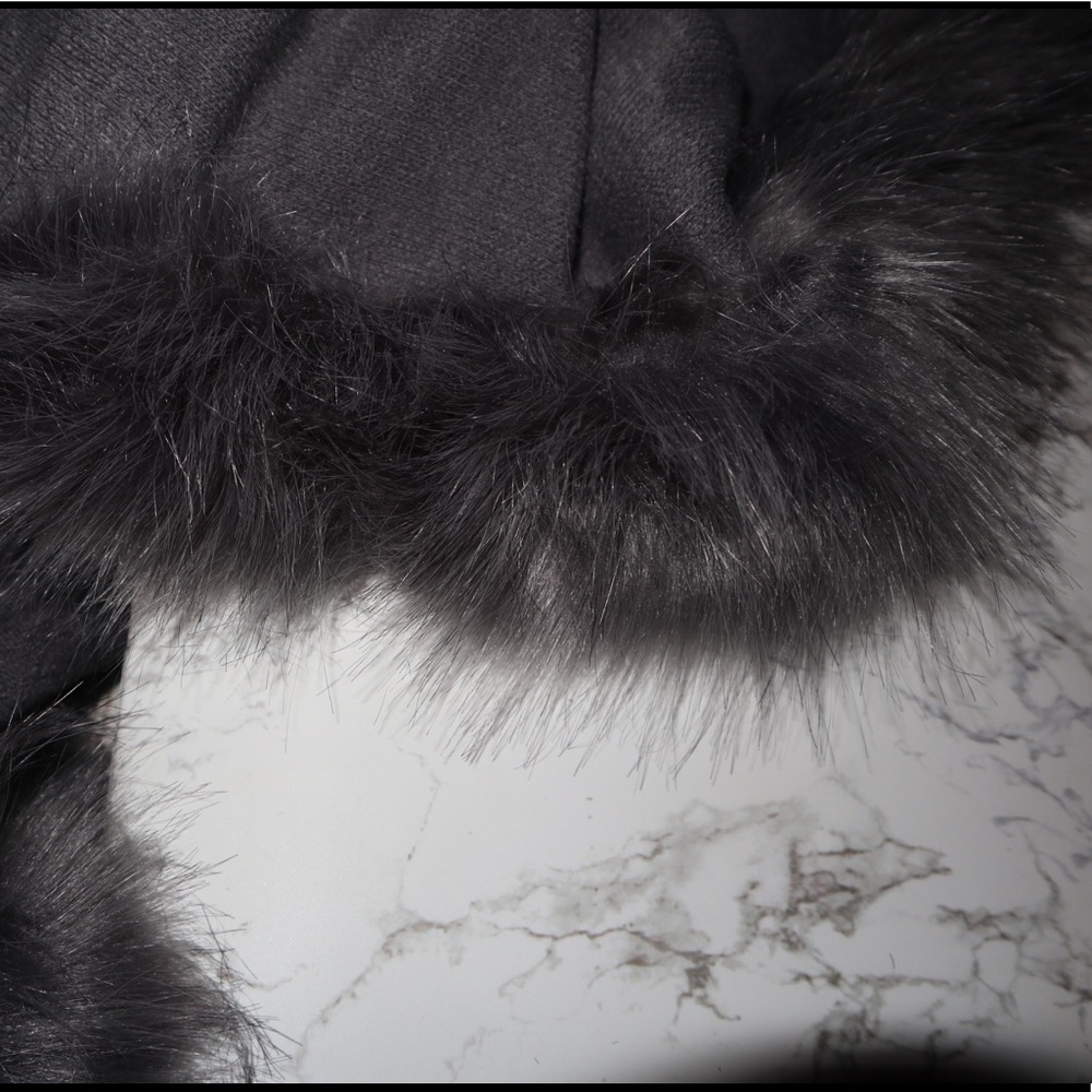 Faux Fur Poncho